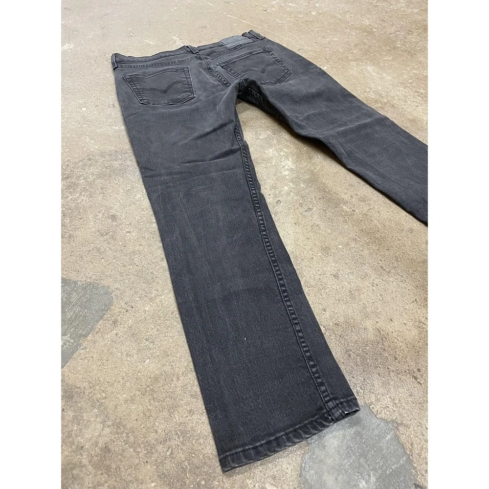 Levis 511‎ Jeans Mens 34x30 Black Denim Slim Fit Tapered Leg Zip Fly Waterless